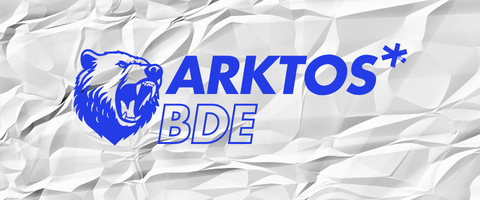 BDE Arktos – logo sur fond froissé